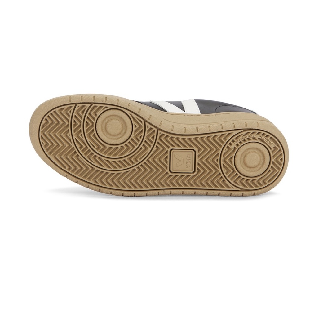 Veja V-12 Sneaker In Black, White, & Dune - Picture 6 of 7